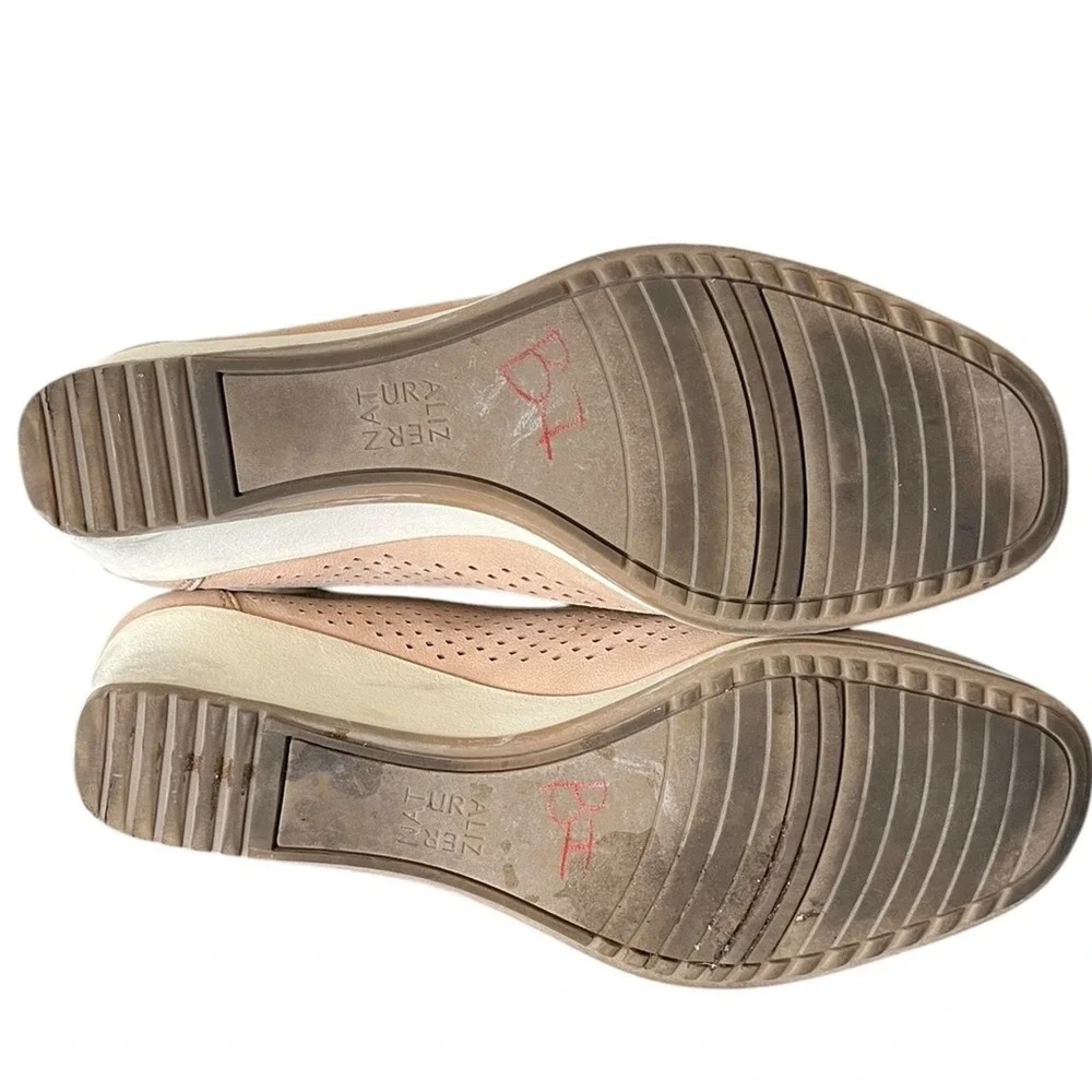 NATURALIZER Bettina 2 Blush Pink Slip On Wedge Low Heel Comfort Women's Size 8.5